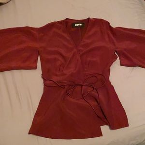 Reformation wrap blouse